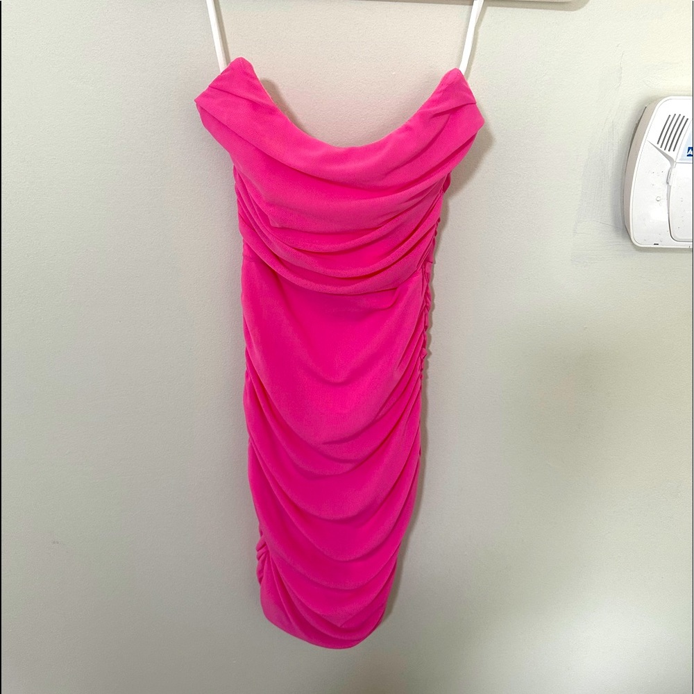 Hello Molly Pink, Strapless Cocktail Dress